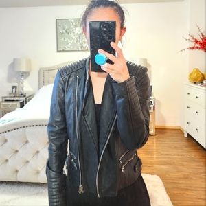 Zara faux leather moto jacket